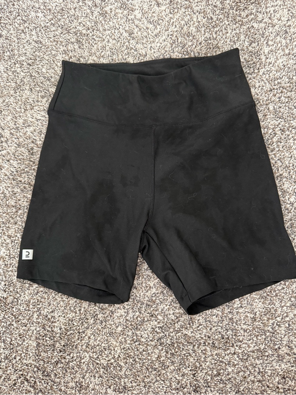 Women's High-Waist Black Athletic Shorts